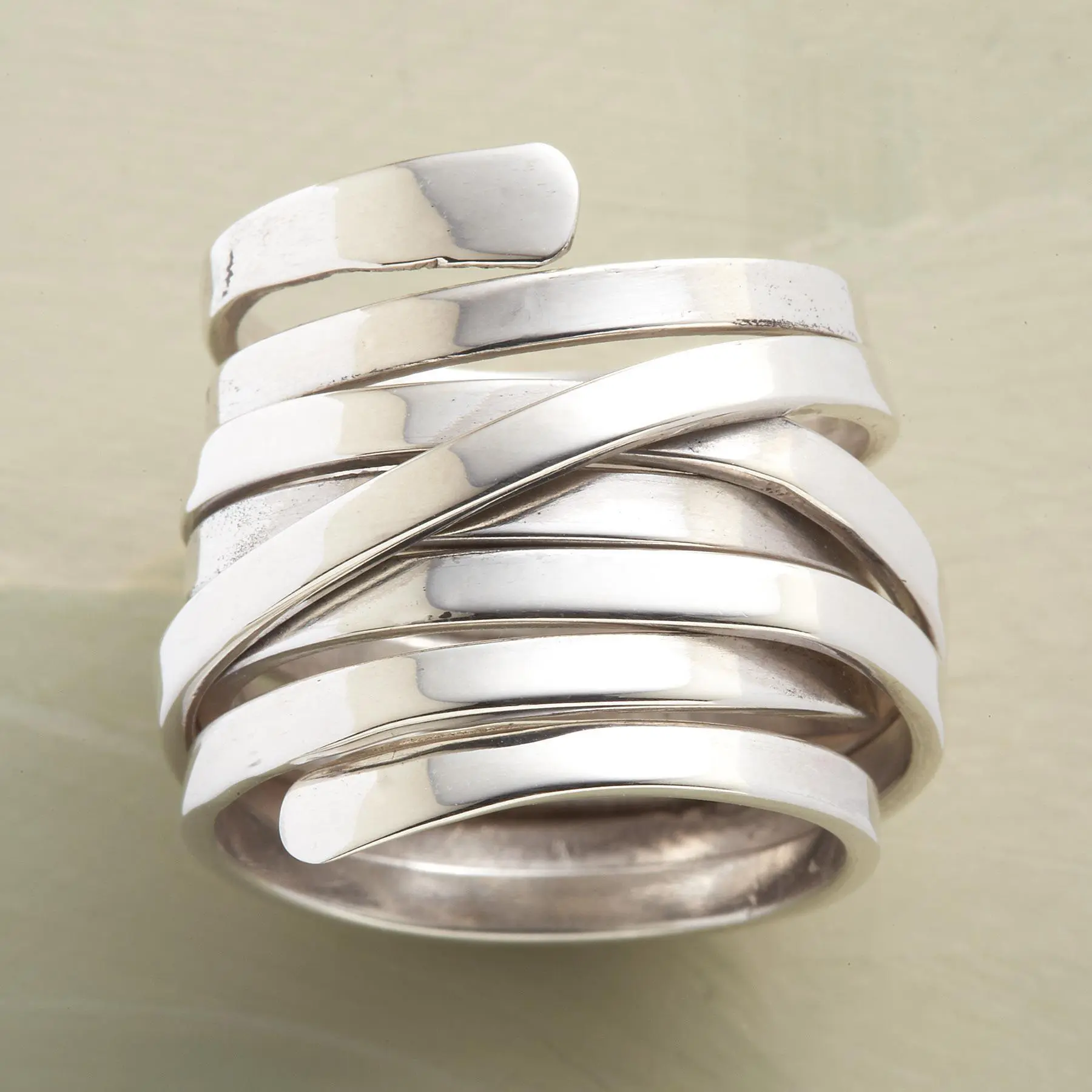 Silver Multi-Band Wrapped Ring