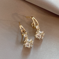 Elegant Gold Earrings with Cubic Zirconia