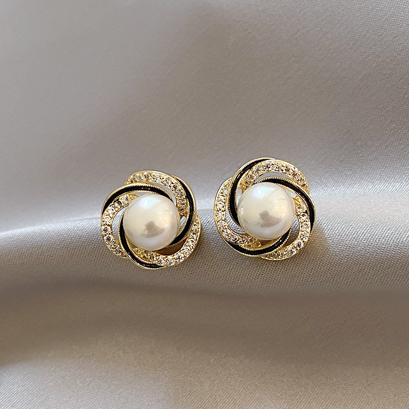 Golden Shimmer Sphere Earrings