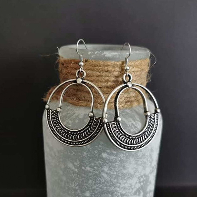Vintage Silver Ethnic Earrings