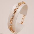 Elegant gold-plated cubic zirconia bracelet