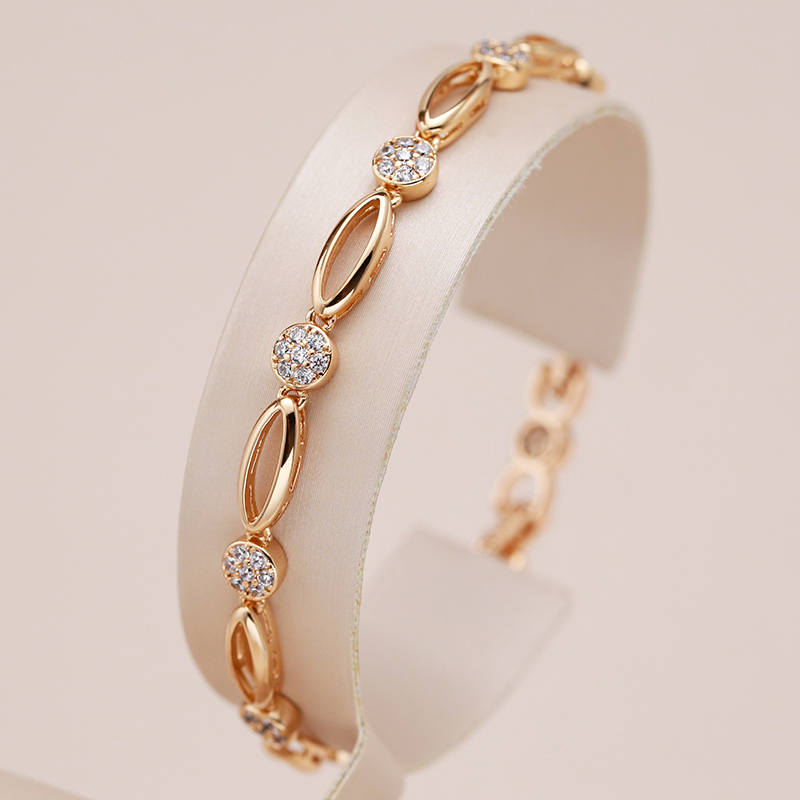 Elegant gold-plated cubic zirconia bracelet