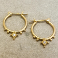 Golden Vintage Crystal Earrings