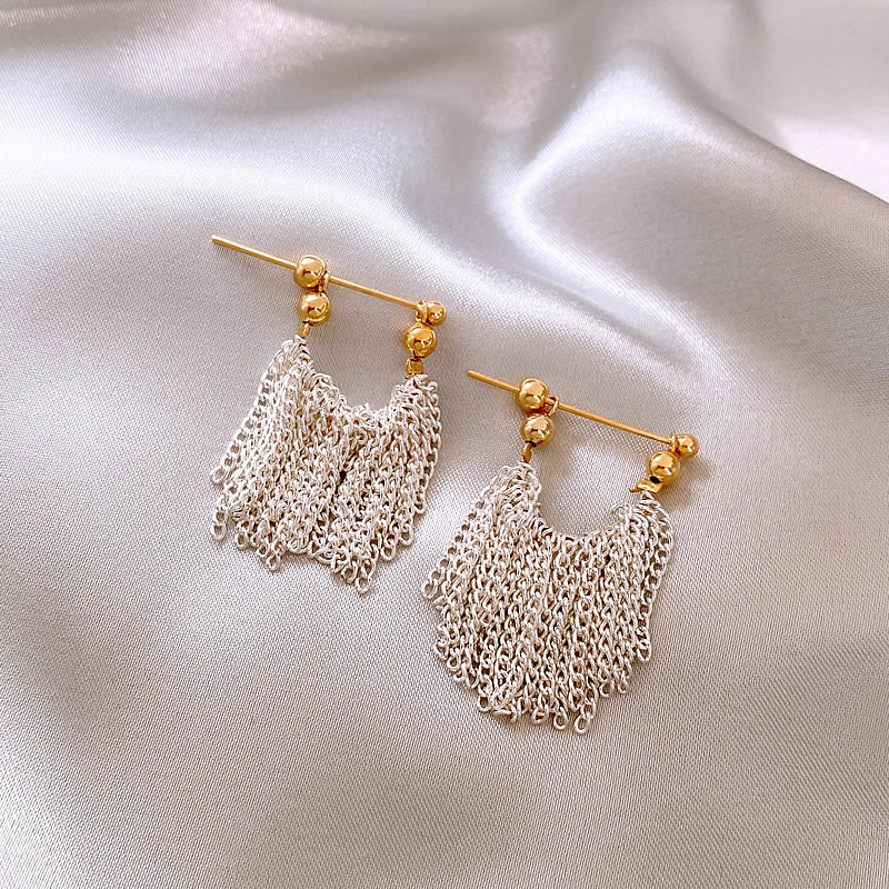 Elegant Glass Drape Earrings
