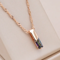 Elegant necklace with multicolored gemstones