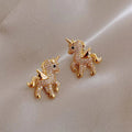 Golden Unicorn Sparkle Earrings
