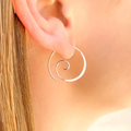Vintage Silver-Plated Twisted Earrings