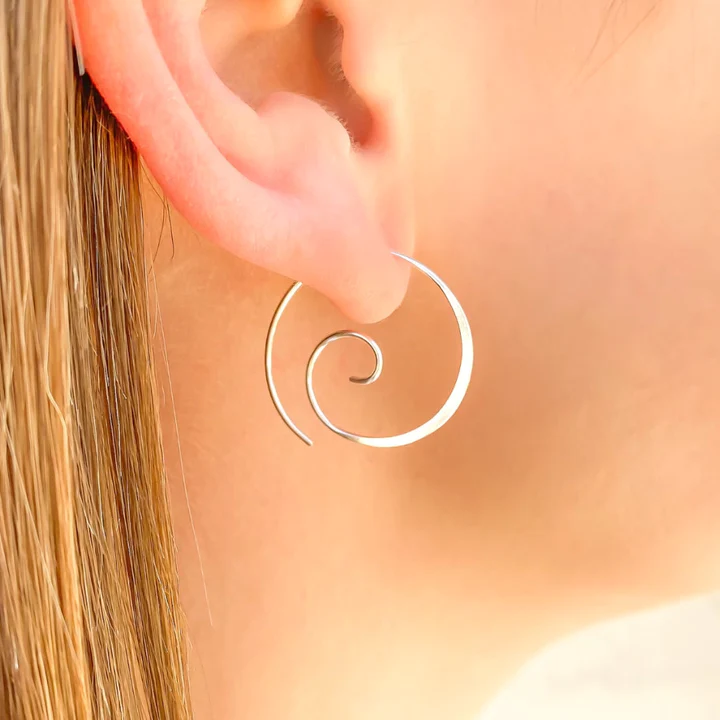 Vintage Silver-Plated Twisted Earrings
