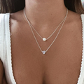 Vintage Heart Pearl Necklace