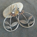 Vintage Floral Silver Ear Jewelry