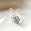 Vintage Turquoise Gemstone Floral Earrings