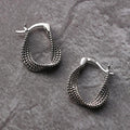 Vintage Silver Woven Earrings