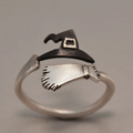 Adjustable Silver Wizard Hat Ring