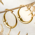 Vintage Lunar Earrings in Gold