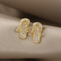 Gold Glitter Sandal Earrings