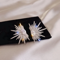 Elegant, fluffy, and lustrous earrings
