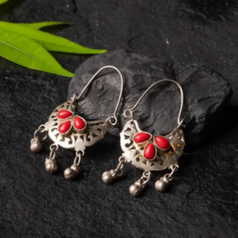 Red Vintage Medusa Studs