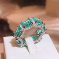 Elegant Turquoise Crystal Ring