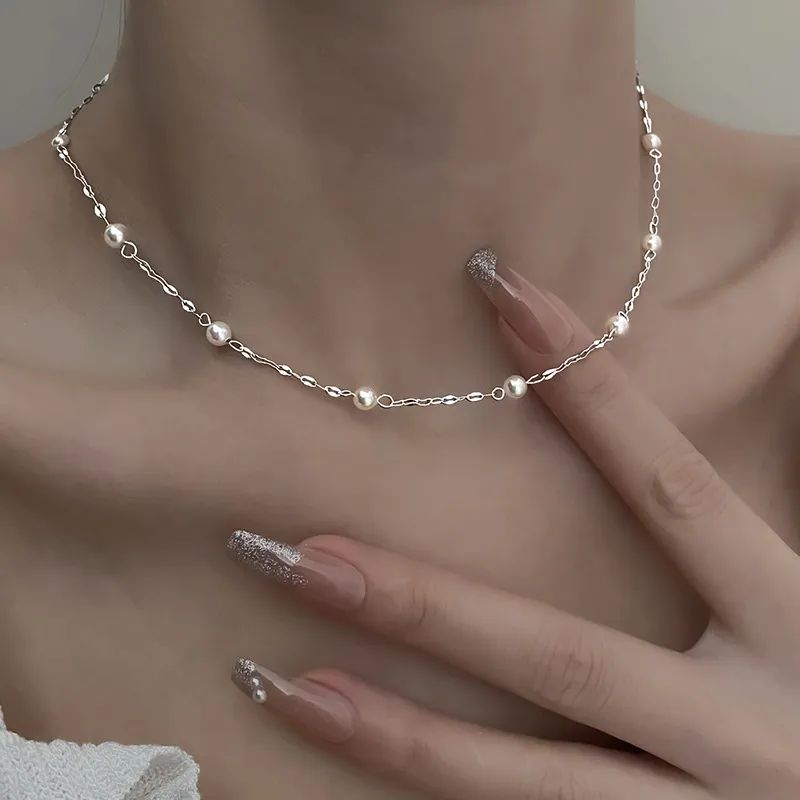Elegant necklace crafted from lustrous pearls