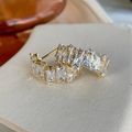 Elegant White Zirconia Ear Studs
