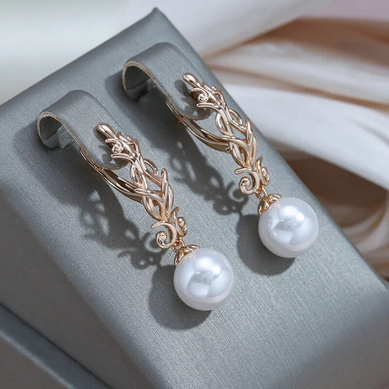 Elegant pearl earrings with a delicate drop design
