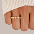 Elegant ring featuring a white opal