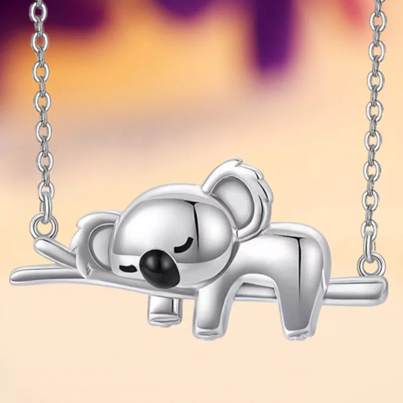 Silver Koala Pendant Necklace