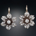 Vintage Crystal Blossom Earrings