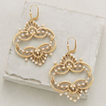 Vintage Gold Mandala Beaded Earrings