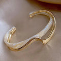 White Opal Graceful Gold Bracelet