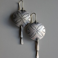 Vintage Ethnic Circular Silver Earrings