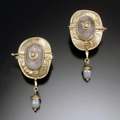 Boho Pearl Earrings in Gold