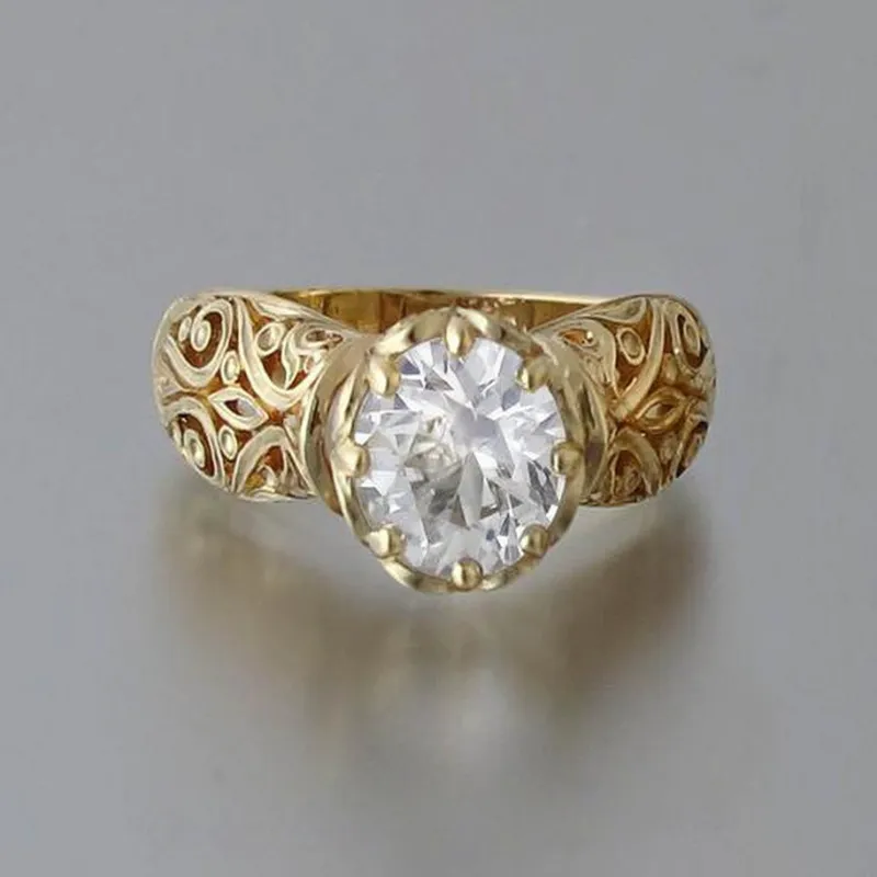 Gold Zircon Ring
