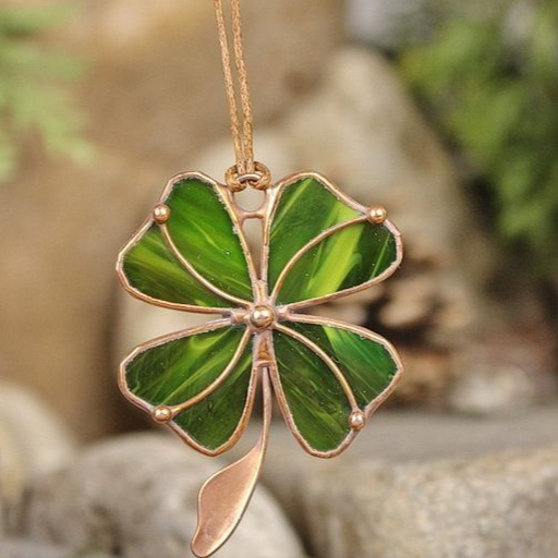 Green Shamrock Necklace
