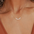 Elegant Gold Pearl Necklace