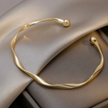 Elegant Gold Open Bangle Bracelet