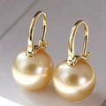 Elegant Gold Pearl Earrings