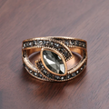 Elegant ring featuring a black gemstone