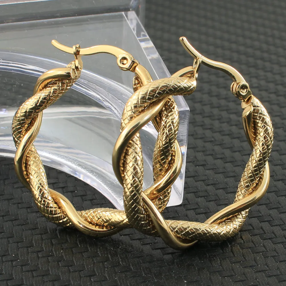 Golden Twisted Earrings