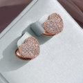 Elegant gold-toned heart earrings