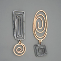Vintage Swirl Earrings in Gold and Silver