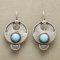 Vintage Round Turquoise Gemstone Earrings