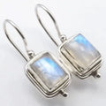 Beatrice - Vintage square stone earrings with moonstone
