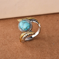 Vintage Turquoise Band in Gold and Silver