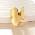 Elegant open golden ring