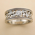 Vintage Silver and Zirconia Band