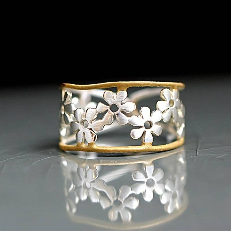 Irregular Hollow Flower Ring