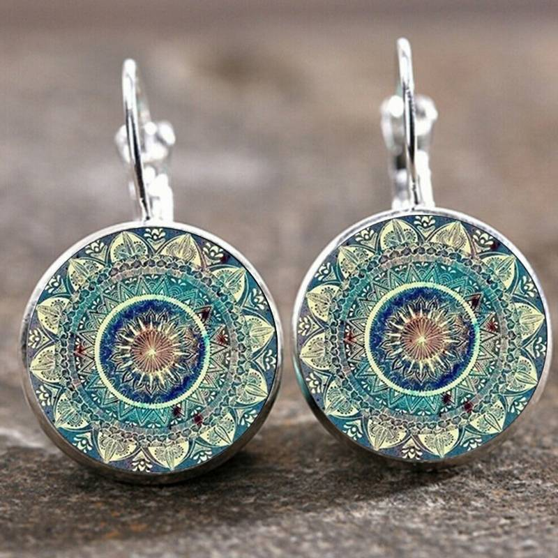 Rounded Mandala Antique Earrings