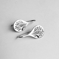 Vintage Hollow Silver Teardrop Earrings