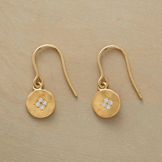 Vintage Gold Zirconia Earrings